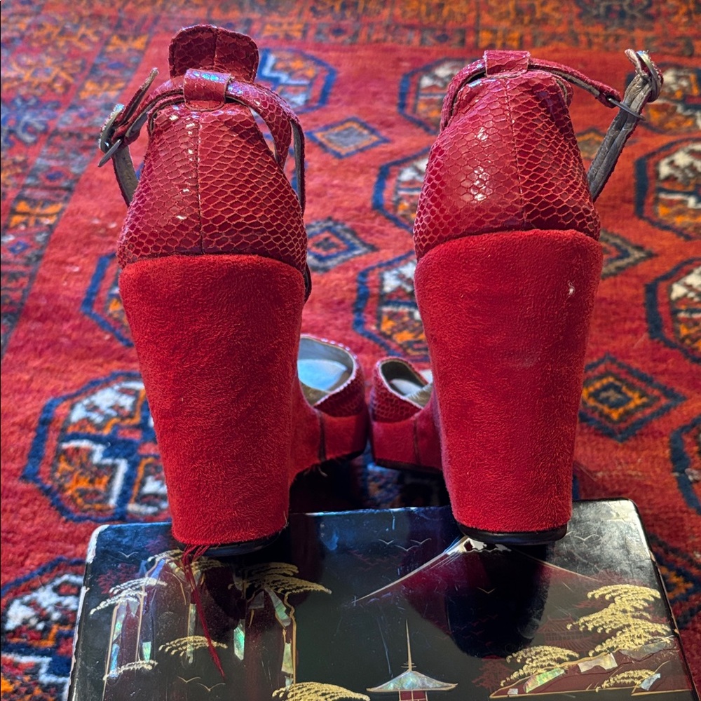 Red Platform Sandals - Picture 5 of 13
